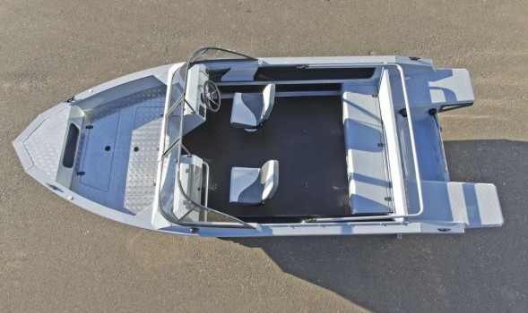 Моторная лодка, Неман 480 DCM FISH, св.серый-серый