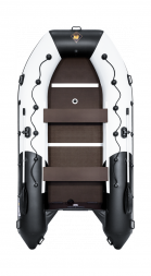 Надувная лодка ПВХ, Ривьера Максима 3800 СК Комби, светло-серый/черный