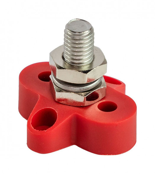 Клемма-штифт одинарная, M10, красная (упаковка из 16 шт.)