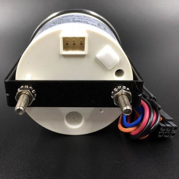 Указатель уровня топлива (аналог) (черный, хромированный ободок)