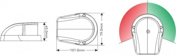Огонь ходовой комбинированый 12В, SeaFlo