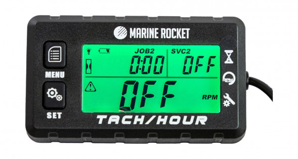 Тахометр универсальный со счетчиком моточасов с подсветкой и сменной батарейкой