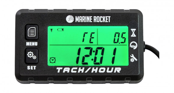 Тахометр универсальный со счетчиком моточасов с подсветкой и сменной батарейкой
