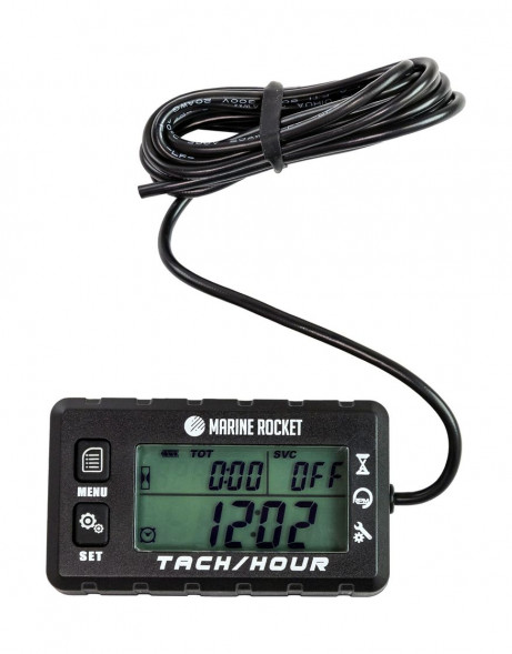 Тахометр универсальный со счетчиком моточасов с подсветкой и сменной батарейкой