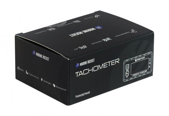 Тахометр универсальный со счетчиком моточасов с подсветкой и сменной батарейкой