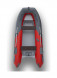 Лодка РИБ (RIB) STEL R-375, серый/красный, накладки на рундук и банки, защита киля, корпус серый