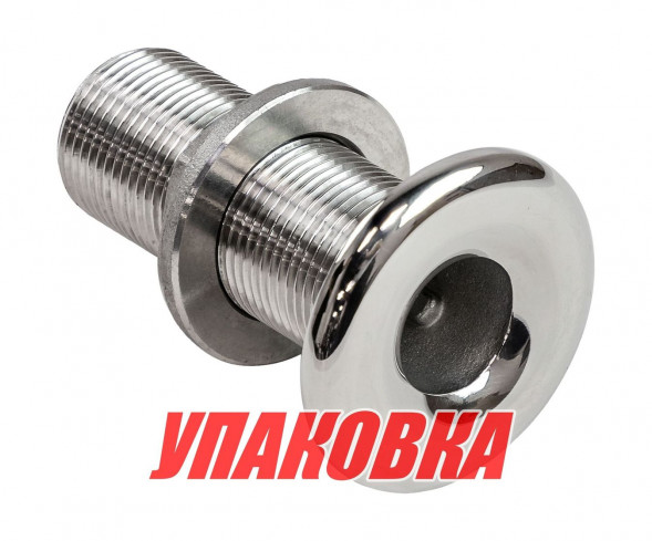 Шпигат нержавеющий d19мм, резьба D26мм (упаковка из 5 шт.)