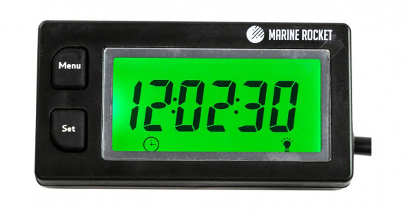 Тахометр универсальный со счетчиком моточасов, вольтметром с подсветкой и сменной батарейкой