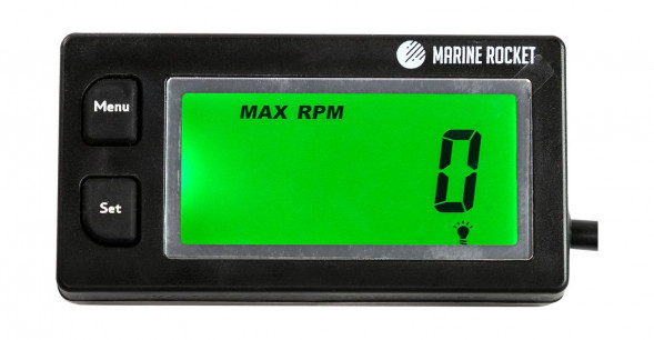 Тахометр универсальный со счетчиком моточасов, вольтметром с подсветкой и сменной батарейкой