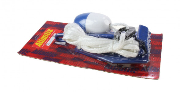 Якорь Дэнфорта 1 кг в пластиковой оболочке с веревкой 4,5 м и поплавком