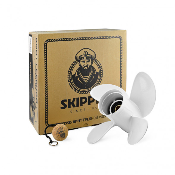 Винт гребной  Skipper для Yamaha 40-60HP, диаметр 10,6&quot; алюминиевый, лопастей - 4, шаг 12&quot;