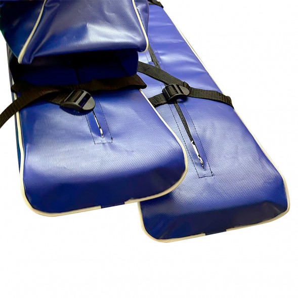 Комплект накладок на сиденье лодки ПВХ с сумкой (синий) 115х24х4