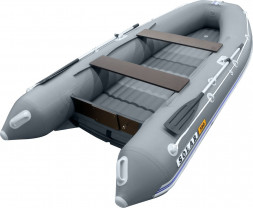 Надувная лодка ПВХ, SOLAR-350 К (Оптима), cерый