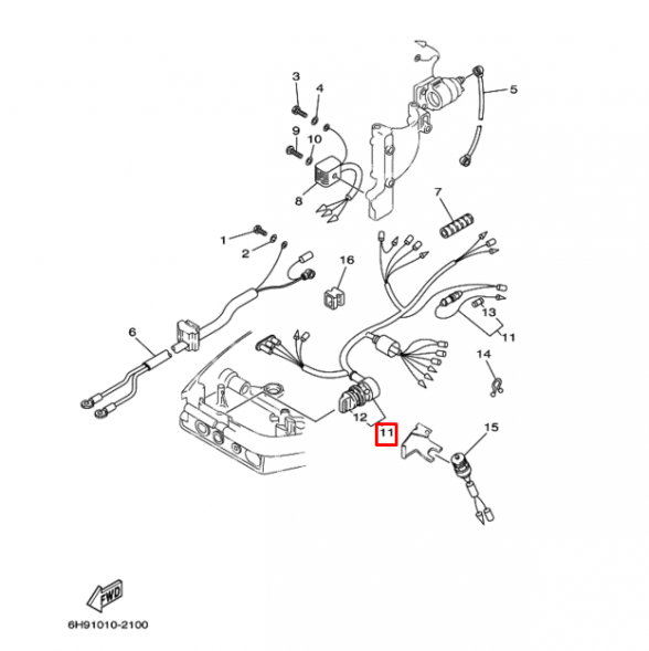Замок зажигания с проводом Yamaha(Япония)