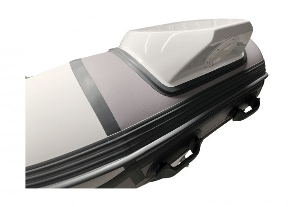 Лодка РИБ (RIB) RiverBoats RB 380 NEW, серо-белый, накладка на рундук,утка, защита киля, корпус белый