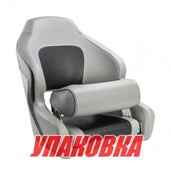 Кресло с болстером Delux Sport Flip Up, обивка угольный/серый винил (упаковка из 4 шт.)