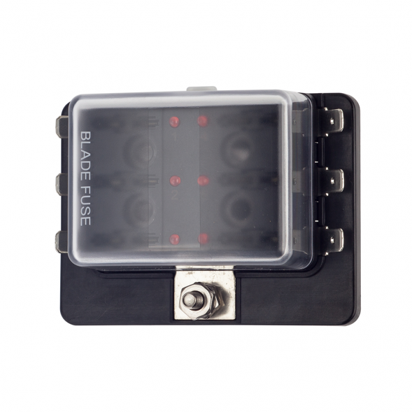 Блок предохранителей Skipper ножевой Быстрый зажим (0.25 дюйма), 6 цепей