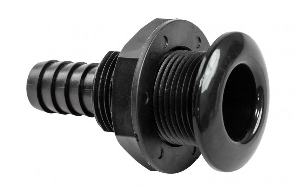 Разъем водосброса с обратным клапаном под шланг 19 мм, черный