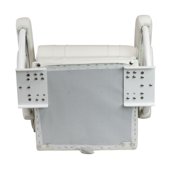 Кресло с перекидной спинкой и болстером, обивка винил, цвет белый (упаковка из 4 шт.)