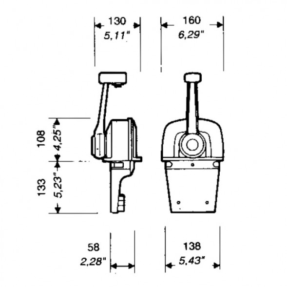 Контроллер вертикального крепления  с тримом