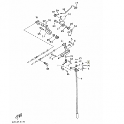 Пружина фиксации тяги реверса Yamaha F50A (90501-12M00)