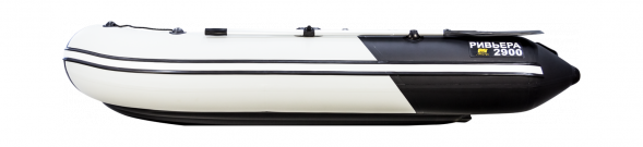 Надувная лодка ПВХ, Ривьера Компакт 3200 НДНД Комби, светло-серый/черный