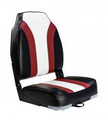 Кресло мягкое складное Rainbow, обивка винил, цвет черный/красный/белый, Marine Rocket