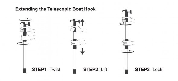 Багор телескопический 600-1050 мм
