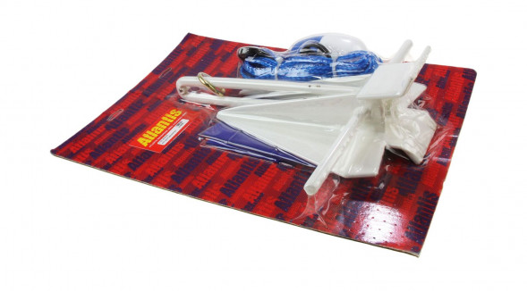 Якорь Дэнфорта 3 кг в пластиковой оболочке с веревкой 4,4 м и поплавком