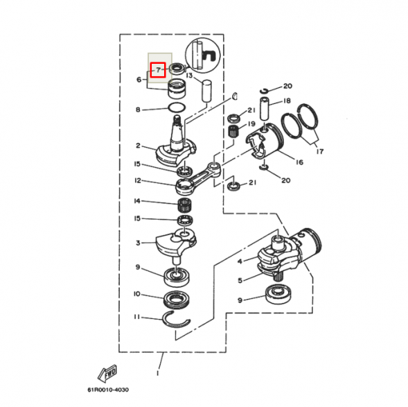 Сальник Yamaha (93102-32M07; 93102-32136;26-803879) (32x42x6) (Kacawa)