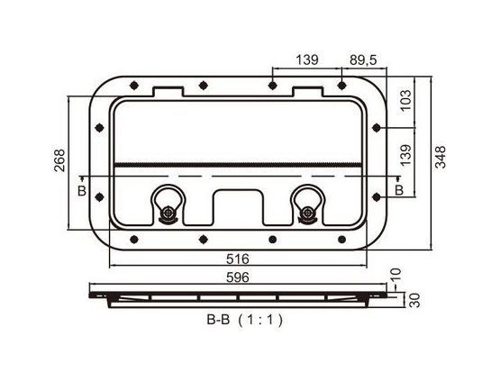 Люк смотровой 600 х 350 мм