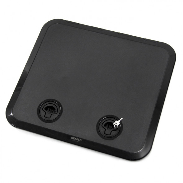 Крышка рундука SEAFLO 460x520 мм с замком, черный пластик