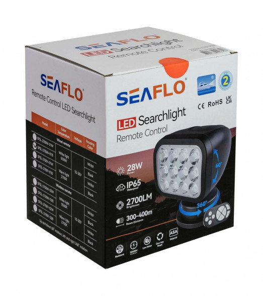 Прожектор с дистанционным управлением черный 10-30В, SeaFlo