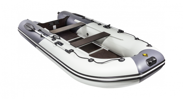 Надувная лодка ПВХ, Ривьера Компакт 3600 СК Комби, светло-серый/графит