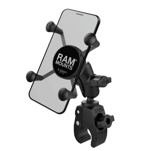 Крепление для телефона RAM X-Grip с небольшой зажимной базой Tough-Claw, струбцина малая, муфта 60 м
