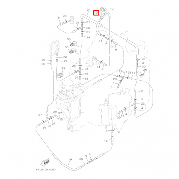 Трубка защитная Yamaha (90446-10M01)