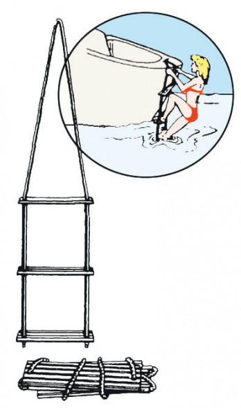 Трап веревочный, 4 ступеньки