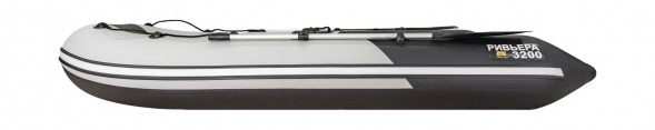 Надувная лодка ПВХ, Ривьера Компакт 3200 СК Комби, светло-серый/черный