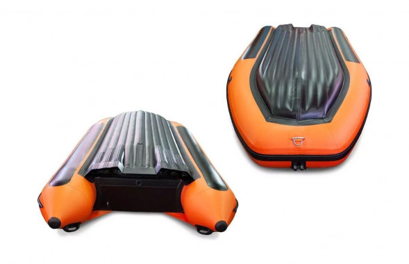 Надувная лодка ПВХ, SOLAR-420 Strela Jet tunnel ф/б, серый