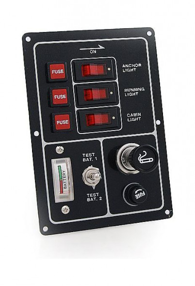 Панель бортового питания 3 переключателя, предохранители, прикуриватель, заряд батарей (упаковка из 5 шт.)