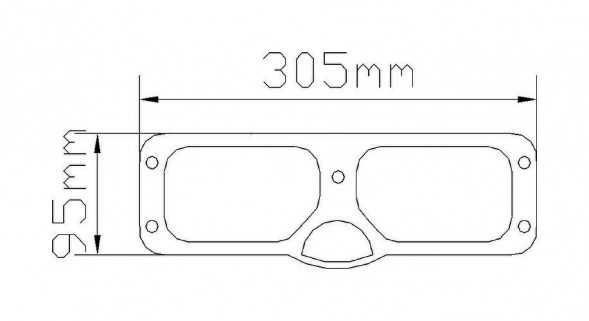 Накладка на транец внутренняя, черная