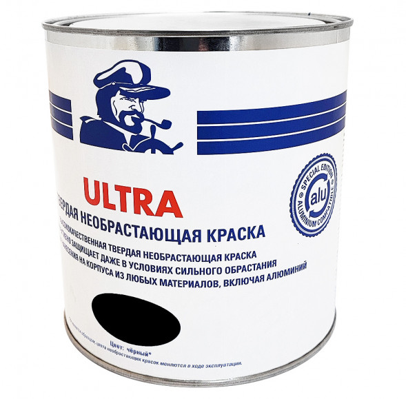 Необрастающая краска Мореман Ultra, черная, 2,5 л