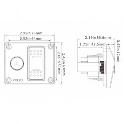 Панель управления для осушительного насоса с сигнализацией (ручной-выкл-авто) 12/24В, пластик