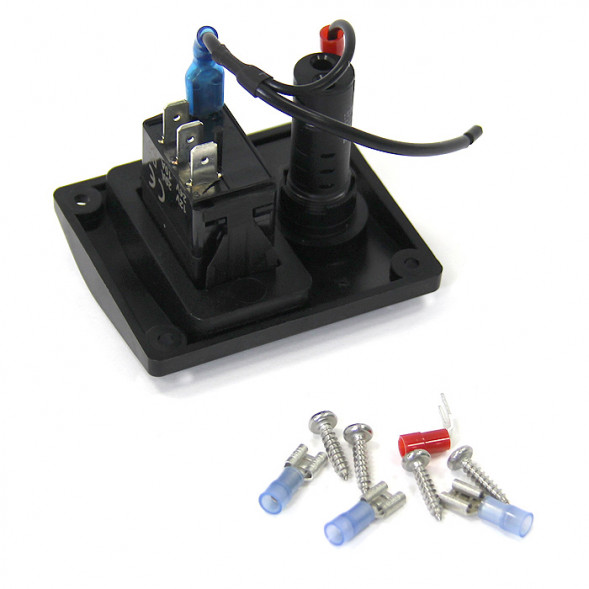 Панель управления для осушительного насоса с сигнализацией (ручной-выкл-авто) 12/24В, пластик