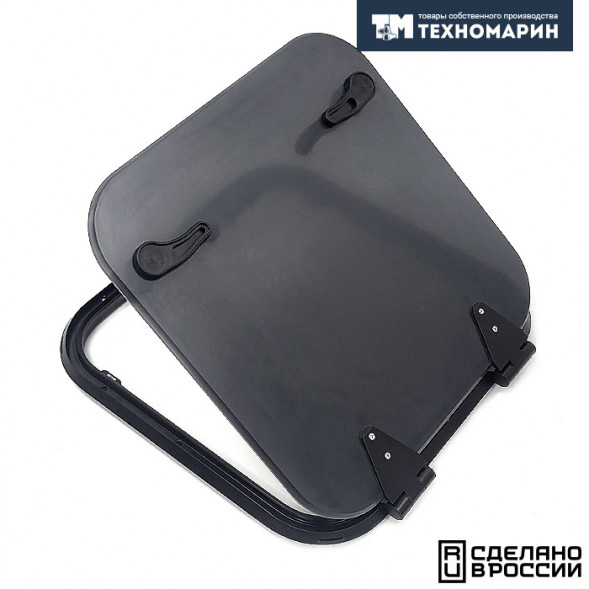 Люк палубный безрамный Пеликан 425x425 R75 (черное исполнение)