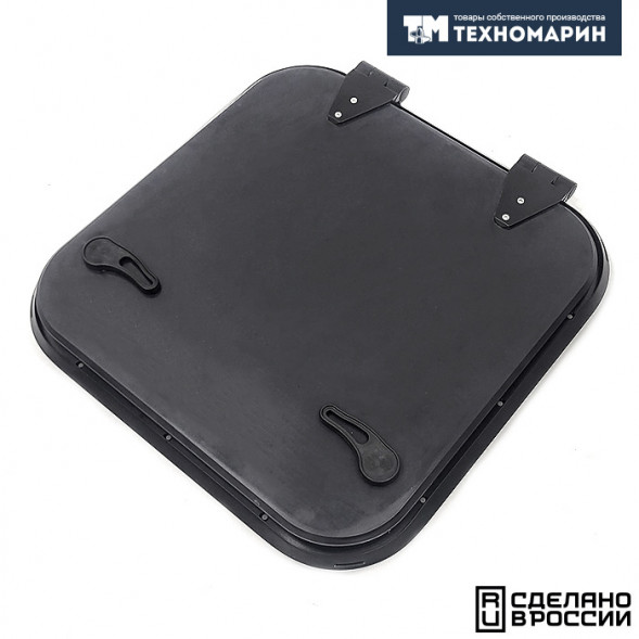 Люк палубный безрамный Пеликан 425x425 R75 (черное исполнение)
