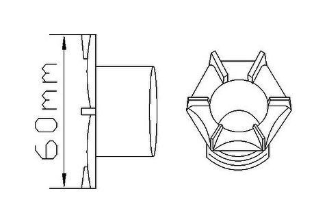 Клапан сливной для лодки ПВХ в сборе, черный