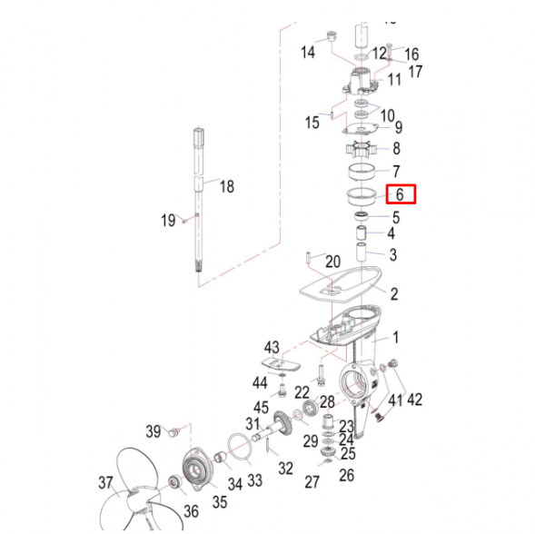 Корпус помпы охлаждения Yamaha 2 (PREMARINE2)