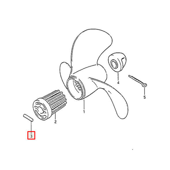 Штифт Suzuki DT5-8 (09209-05020) (Suzuki)