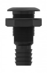 Разъем водосброса пластиковый под шланг 29 мм, черный